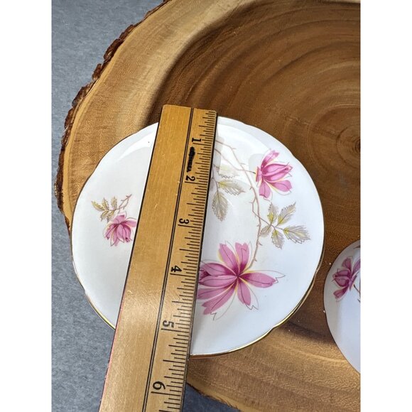 Old Royal Bone China Teacup & Saucer Set Pink Floral Gold Trim England - Picture 10 of 16